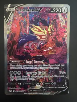 Pokemon TCG Zamazenta v GG54/GG70 SWSH Crown Zenith Ultra Rare Card - Image 1