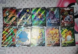 Pokemon Card Lot 10 Official TCG Cards SW&SH V Full Art Near Mint - Image 2