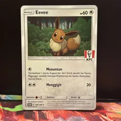 Pokemon Eevee 186/SM-P KFC Kentucky Fried Chicken Promo Card Indonesian - Image 1