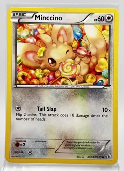 Minccino RC18/RC25 Radiant Collection Legendary Treasures 2013 Pokemon Card LP - Image 1