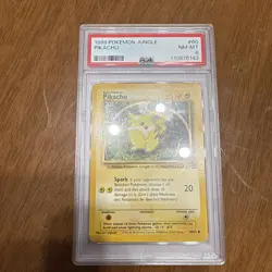 Pokemon jungle red cheeks pikachu psa graded 8 card 60/64 1999 - Image 1