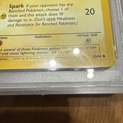 Pokemon jungle red cheeks pikachu psa graded 8 card 60/64 1999 - Image 5