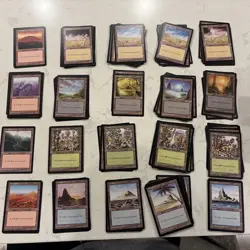 Magic the Gathering MTG Mirage Basic Lands 120 Light Play Cards - Image 1