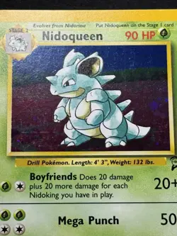 Pokemon TCG Nidoqueen Base Set 2 Holo Unlimited Rare Card 12/130 NM swirl - Image 3