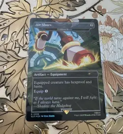 MTG Sonic Secret Lair Air Shoes (Swiftfoot Boots) 2096 Turbo Gear Foil Card AUC - Image 1
