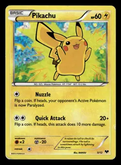 Pikachu 5/12 Holo Rare Mcdonald's 2013 Promo Pokemon Card - Image 1