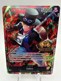 Sabo ST13-001 (2nd Anniversary Tournament) One Piece TCG Promo Card Nm ENG Foil - Image 1