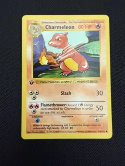 Pokemon Charmeleon 24/102 1st Edition Shadowless Base Set Card Unplayed NM - Image 1