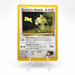 Giovanni's Meowth Uncommon Gym Challenge 43/132 1999 WOTC Pokemon Card LP - Image 1