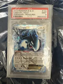 Pokemon 2013 Black & White Lugia EX Legendary Treasures Card 102/113 PSA 9 Mint - Image 2