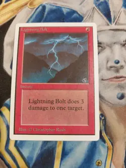 Lightning Bolt MTG Unlimited Common Red Instant Near-Mint x1 GG17 - Image 1