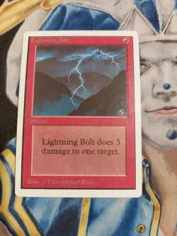 Lightning Bolt MTG Unlimited Common Red Instant Near-Mint x1 GG17 - Image 2