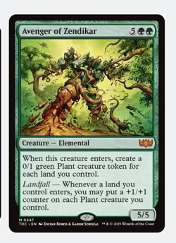 Avenger of Zendikar | MTG TDC | EDH Commander Landfall Tokens | Mythic | NEW NM - Image 1