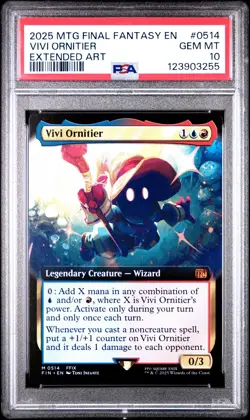 3255 Vivi Ornitier 2025 MTG Final Fantasy #0514 Extended Art PSA 10 - Image 1