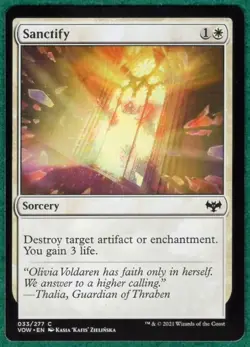 Sanctify - Innistrad: Crimson Vow #033 - Magic: The Gathering MTG Card - Image 1