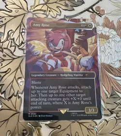 MTG Sonic Secret Lair Amy Rose 2083 Foil Card AUC - Image 1