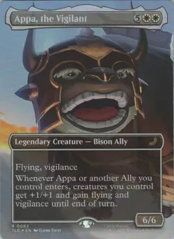 MTG (FOIL) Appa, the Vigilant (Borderless) R Avatar: The Last Airbender: Eternal - Image 1