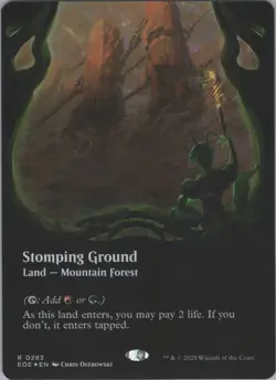 MTG (FOIL) Stomping Ground (Borderless) R Edge of Eternities 283 NM - Image 1