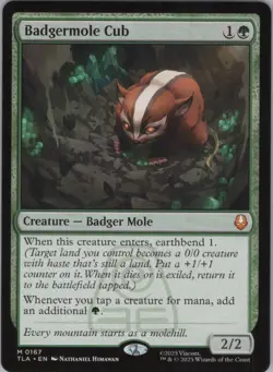 MTG Normal Badgermole Cub M Avatar: The Last Airbender 167 NM - Image 1