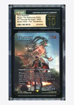 MTG CGC10 PRISTINE Clive Rosfield Mythic Rare Foil Borderless 2025 #0095 FCA ENG - Image 1