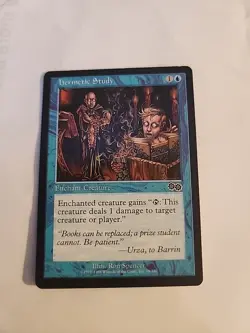 MTG Hermetic Study URZA'S SAGA NM BLUE Magic the Gathering - Image 1