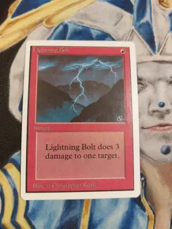 Lightning Bolt MTG Unlimited Common Red Instant Near-Mint x1 GG27 - Image 1