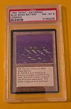 Blue Mana Battery Magic: Legends PSA 8 1994 - Image 2