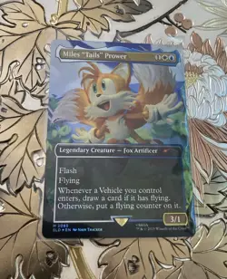 MTG Sonic Secret Lair Miles "Tails" Prower 2085 Friends and Foes Foil AUC - Image 1