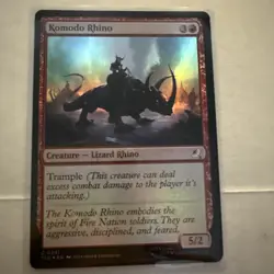 NM Foil Komodo Rhino, MTG, Avatar: The Last Airbender, Magic the Gathering, 241 - Image 1