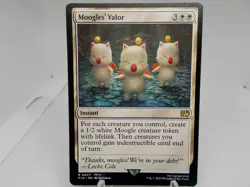 Moogles' Valor magic the gathering final fantasy rare trading card singles - Image 1