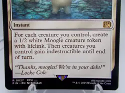 Moogles' Valor magic the gathering final fantasy rare trading card singles - Image 3