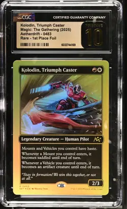KOLODIN, TRIUMPH CASTER Aetherdrift First-Place Foil Rare CGC Pristine 10 MTG - Image 1