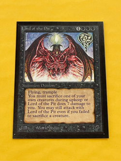 1993 Magic The Gathering Collectors' Edition Lord Of The Pit NM+ - Image 1