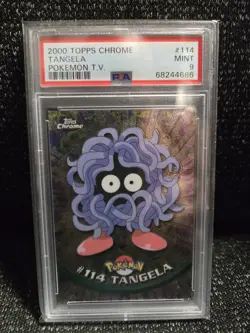 PSA 9 2000 Pokemon Game Topps Chrome Tangela TV Rare Base Series 2 MINT GEM - Image 1