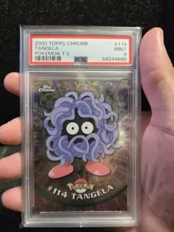 PSA 9 2000 Pokemon Game Topps Chrome Tangela TV Rare Base Series 2 MINT GEM - Image 3