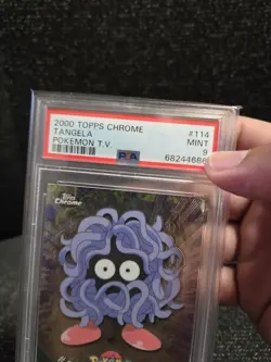 PSA 9 2000 Pokemon Game Topps Chrome Tangela TV Rare Base Series 2 MINT GEM - Image 5
