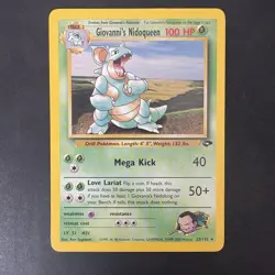 Pokemon Vintage Non Holo Rare Giovanni's Nidoqueen Gym Challenge 23/132 WotC - Image 1