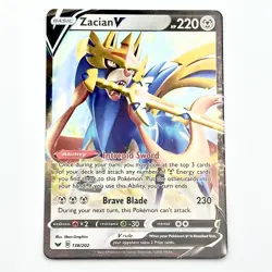 Zacian V - 138/202 Sword & Shield Base Set Ultra Rare NM Pokemon TCG - Image 1