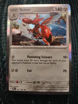 Scizor 141/197 - Obsidian Flames Holo Rare - Pokemon TCG Card - NM - Image 1