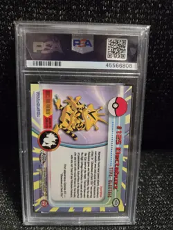 PSA 9 2000 Pokemon Game Topps Chrome Electabuzz TV Rare Base Series 2 MINT GEM - Image 2