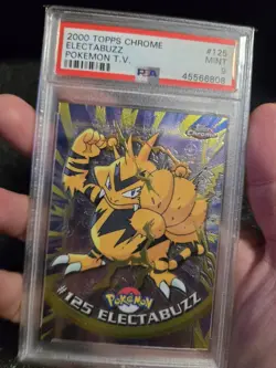 PSA 9 2000 Pokemon Game Topps Chrome Electabuzz TV Rare Base Series 2 MINT GEM - Image 3