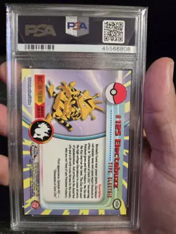 PSA 9 2000 Pokemon Game Topps Chrome Electabuzz TV Rare Base Series 2 MINT GEM - Image 4