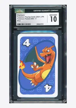 Pokemon CGC 10 GEM MINT Charizard Blue 2021 Pokemon Pocket Uno Japanese - Image 1