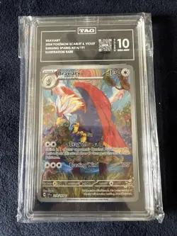 Braviary 214/191 Illustration Rare Pokemon Surging Sparks TAG 10 Gem Mint - Image 1