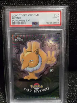 PSA 9 2000 Pokemon Game Topps Chrome Hypno TV Rare Base Series 2 MINT GEM - Image 1