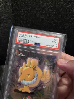 PSA 9 2000 Pokemon Game Topps Chrome Hypno TV Rare Base Series 2 MINT GEM - Image 5