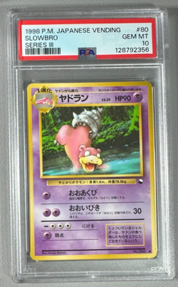 1998 Pokemon Japanese Vending Series III 3 #80 Slowbro PSA 10 Graded Card - Image 1