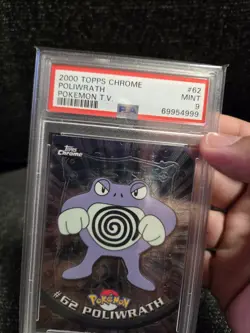 PSA 9 2000 Pokemon Game Topps Chrome Poliwrath TV Rare Base Series 1 MINT GEM - Image 5