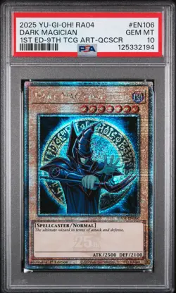 2025 YU-GI-OH! RA04-QUARTER CENTURY STAMPEDE #EN106 DARK MAGICIAN PSA 10 - Image 1