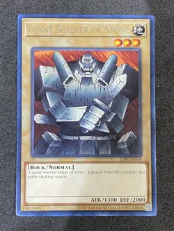 YuGiOh! Giant Soldier Of Stone LOB-EN068 Rare 25th Anniversary Edition Near Mint - Image 1